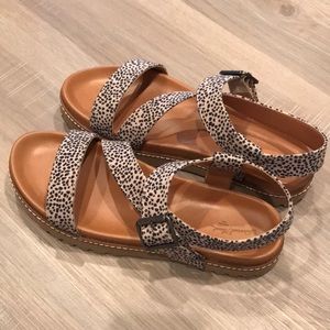 Women’s Annika Leopard Print Platform Footbed Sandals - Universal Thread